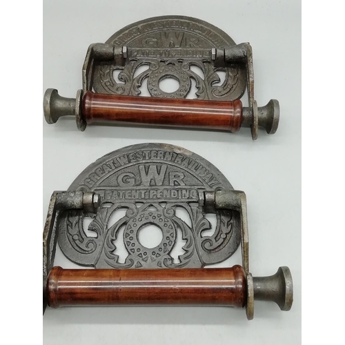 321 - G.W.R Cast Iron Toilet Roll Holders (2)