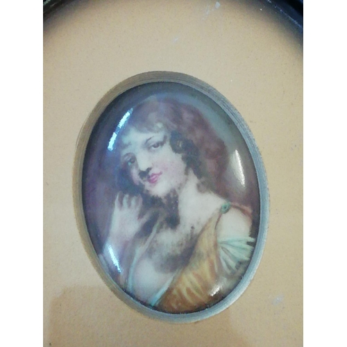 344 - Royal Doulton Oval Miniature Hand Painted Portrait by Leslie Johnson. 12cm x 10cm.