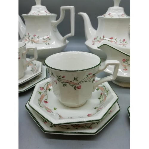 361 - Johnson Brothers Teapots (2), Cups (4), Saucers (5), Side Plates (3) and Gravy Boat in the 'Eternal ... 