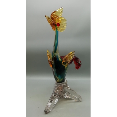 42 - Murano Glass Cockeral. 45cm High.