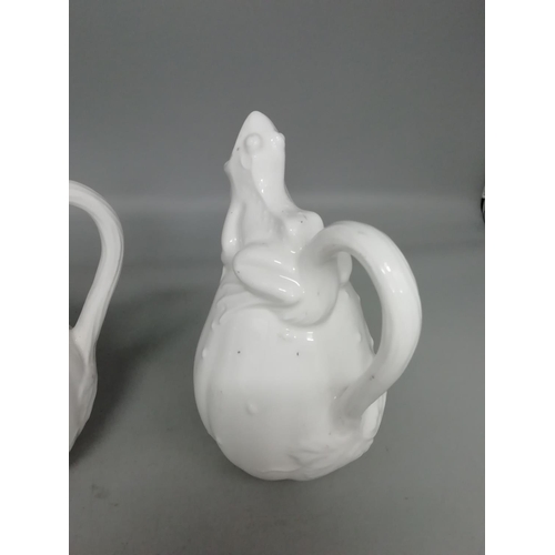 439 - Creamware Frog Jugs (2)