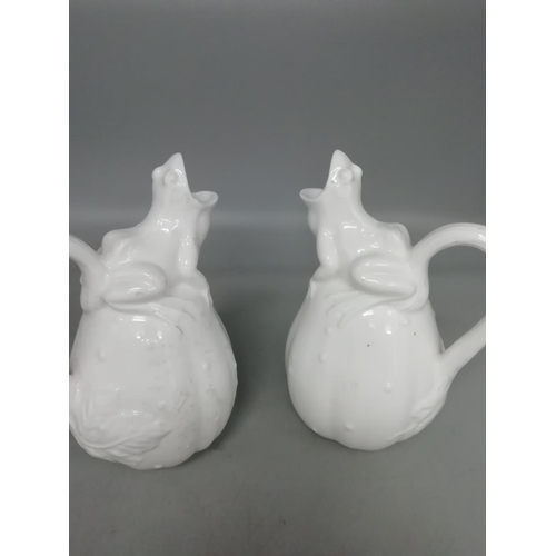 439 - Creamware Frog Jugs (2)