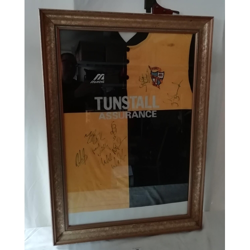 45 - Framed and Glazed Port Vale FC Signed Shirt. This Lot is Collection Only.