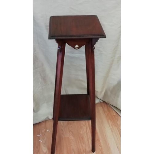 49 - Large 105cm High Wooden Hall Jardiniere Stand. This Lot is Collection Only.