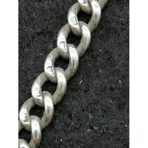 521 - Silver Watch Chain, Links Stamped. Broken Hooks. 19gms