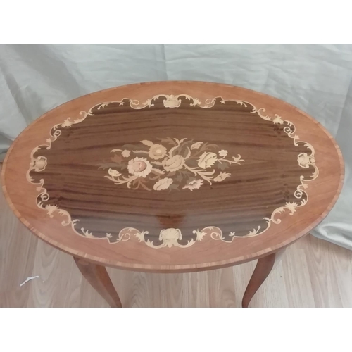 53 - Italian Inlaid Musical Table. This Lot is Collection Only.