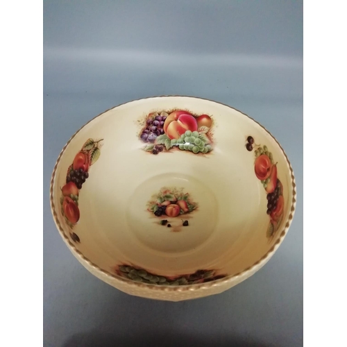 568 - Aynsley Bowl and Oblong Tray in the 'Orchard Gold' Pattern.