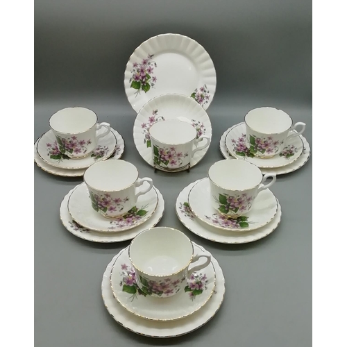 603 - Royal Stafford China Floral Trios (6)