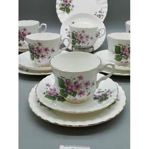 603 - Royal Stafford China Floral Trios (6)