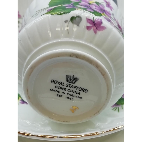 603 - Royal Stafford China Floral Trios (6)