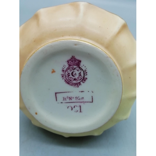 612 - Royal Worcester Blush Ivory 8cm Pot.