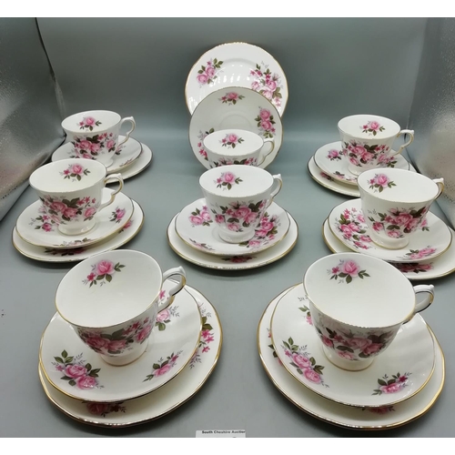 619 - Queen Anne Bone China 24 Piece Tea Set.