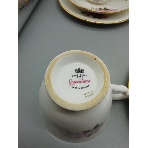 619 - Queen Anne Bone China 24 Piece Tea Set.