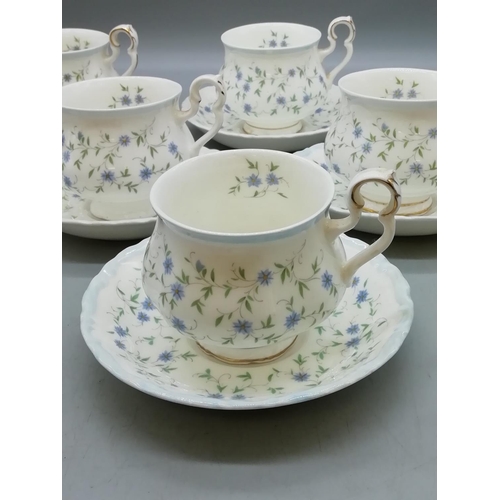 88 - Royal Albert Cups and Saucers (6) in the 'Caroline' Pattern. 2nds Quality. 1 Cup A/F - Restoration t... 