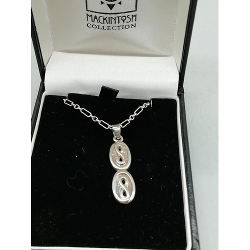 93 - Hallmarked Silver Mackintosh Celtic Collection Pendant and Chain. - Boxed.