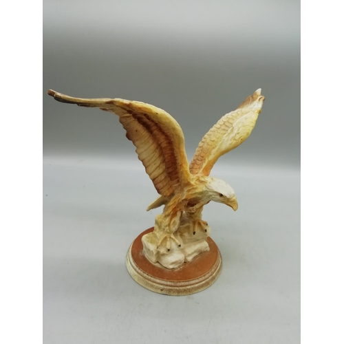 631 - Eagle on Plinth. 17cm High.