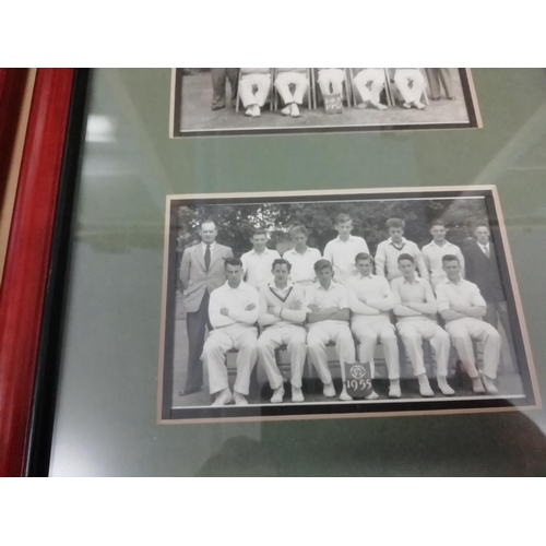 656 - Framed and Glazed 1950's School Sports Team Photo's AGSCC. This Lot is Collection Only.