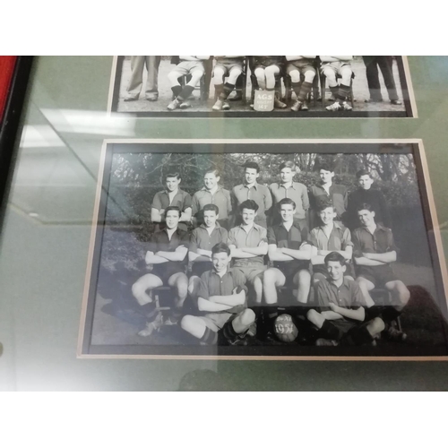 656 - Framed and Glazed 1950's School Sports Team Photo's AGSCC. This Lot is Collection Only.