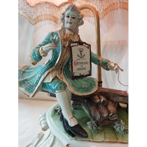 462 - Large Capodimonte Figural Table Lamp. This Lot is Collection Only.