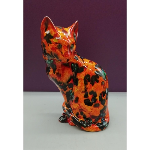 11 - Anita Harris Art Pottery Figure of a Sitting Cat. 21cm High.