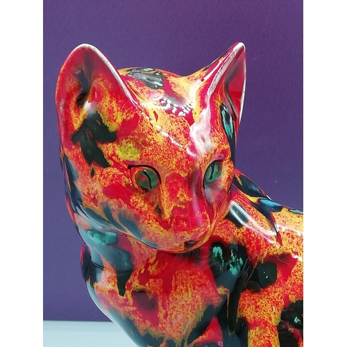 11 - Anita Harris Art Pottery Figure of a Sitting Cat. 21cm High.