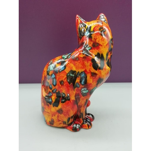 11 - Anita Harris Art Pottery Figure of a Sitting Cat. 21cm High.