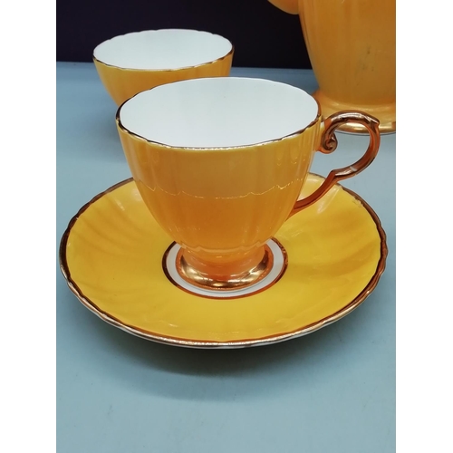 110 - Edwardian China 22kt Gold 4 Cup Coffee Set. 1 Cup with Hairline.