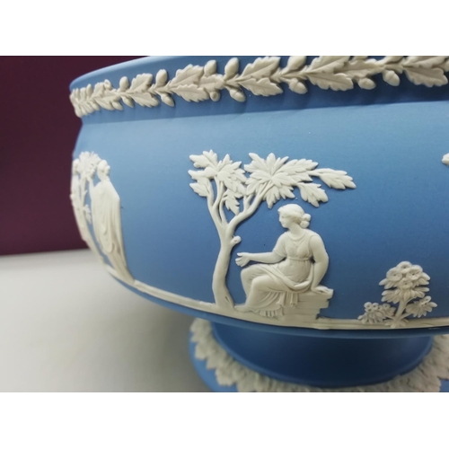 148 - Wedgwood Blue Jasper Footed Bowl.