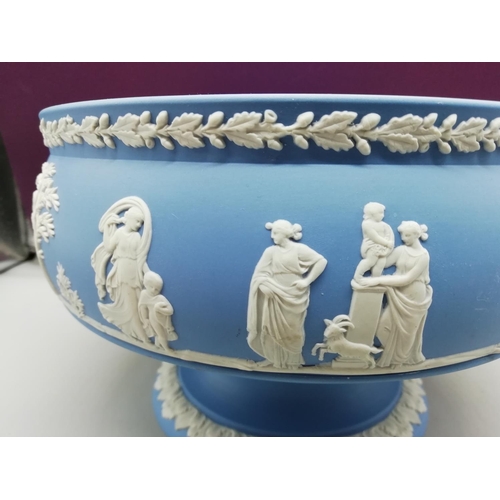 148 - Wedgwood Blue Jasper Footed Bowl.