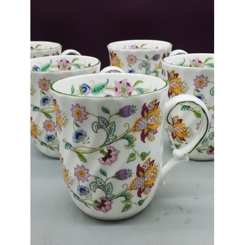 153 - Minton Mugs in the 'Haddon Hall' Pattern (6).