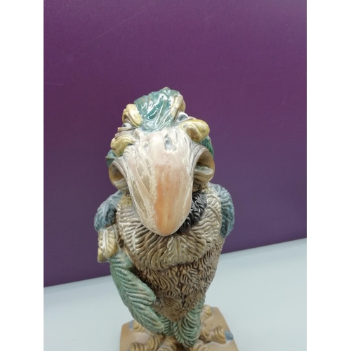 154 - Burslem Pottery Stoneware 'Grotesque Bird the Bailiff' Figure by Andrew Hull. 28cm High.