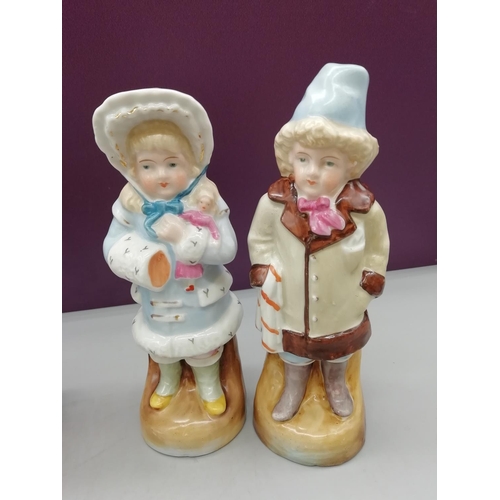 160C - 3 Pairs of Continental Figures of Boys and Girls.