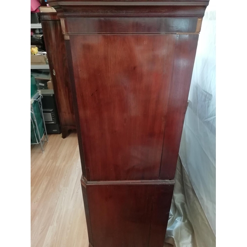 172 - George III Mahogany Chest on Chest with Brass Handles, Standing on Bracket Feet. Collection Only.