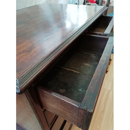 173 - George III Small Mahogany 2 over 3 Chest of Drawers on Shaped Bracket Feet. Collection Only.