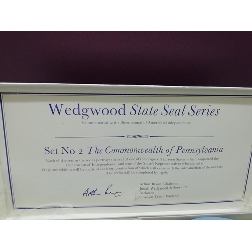 185A - Wedgwood State Seal Series Pin Trays - Boxed.