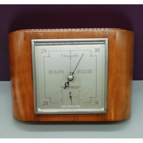 22 - 1940's Smiths Barometer in Wooden Case.