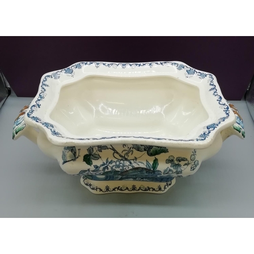 235 - Mason's Twin Handled Open Tureen in the 'Fruit Basket'Pattern. 36cm Handle to Handle.