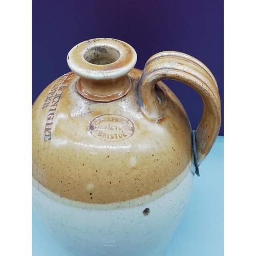 238 - Large Saltglazed Stoneware Flagon 'Walker & Knight'.