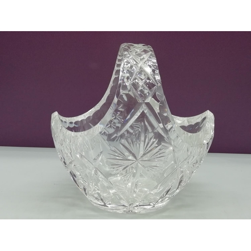 245 - Crystal Glass Basket and Bowl.