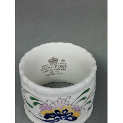 335 - Coalport China Napkin Rings in the 'Pageant' Pattern (4)