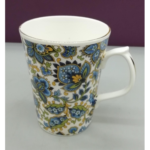 363 - William Morris Style Mugs (2). Nibble to Rim of 1 Mug.