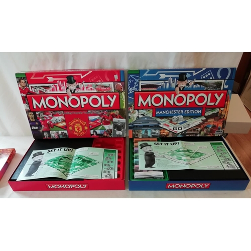 430 - Man United Monopoly Game with Money & Cards Still Sealed plus Manchester Edition Monopoly Game. (2)