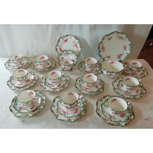 455 - c1910-1920 H.M Williamson and Sons 38 Piece Tea Service in the 'Rosalind' Pattern. Comprises 1 Large... 