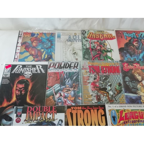 469 - Collection of 14 Comics including 'The Punisher', 'Tom Strong'. E.V.E, etc.