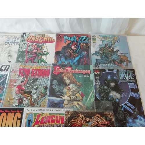 469 - Collection of 14 Comics including 'The Punisher', 'Tom Strong'. E.V.E, etc.