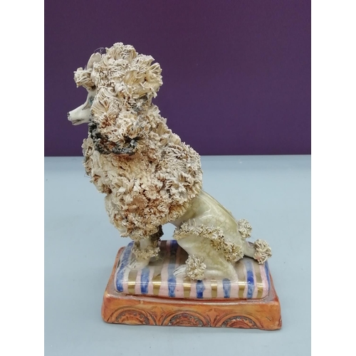 55 - Basil Matthews Hand Painted Figure of a Poodle 'Michelle'. 15cm High.