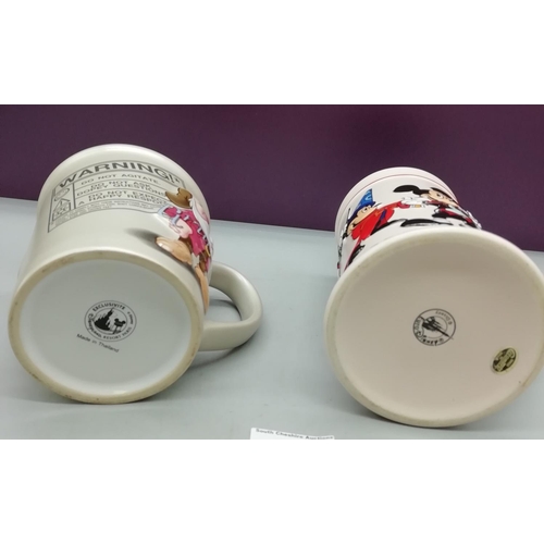 719 - Disney Tankards (2) - Mickey Mouse and Grumpy.