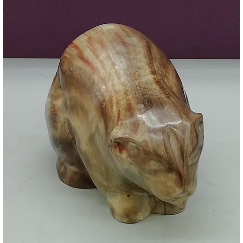 88 - Thorn of Canada Carved Stone Beaver. Signed.