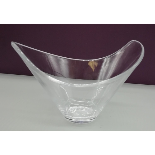 27 - Villeroy & Boch Glass Shaped Vase/Bowl. 13cm High, 21cm Wide.