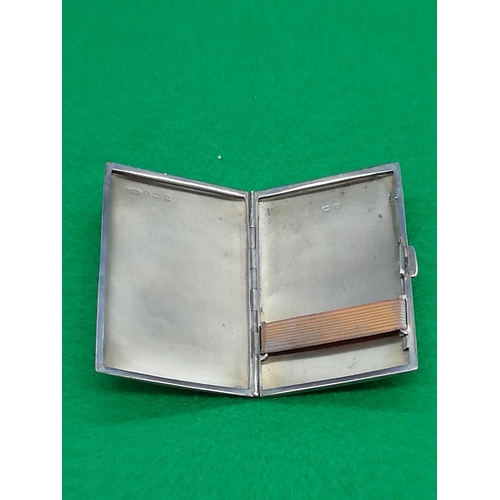 43 - Silver Hallmarked Birmingham Card Case. 59 Gm.